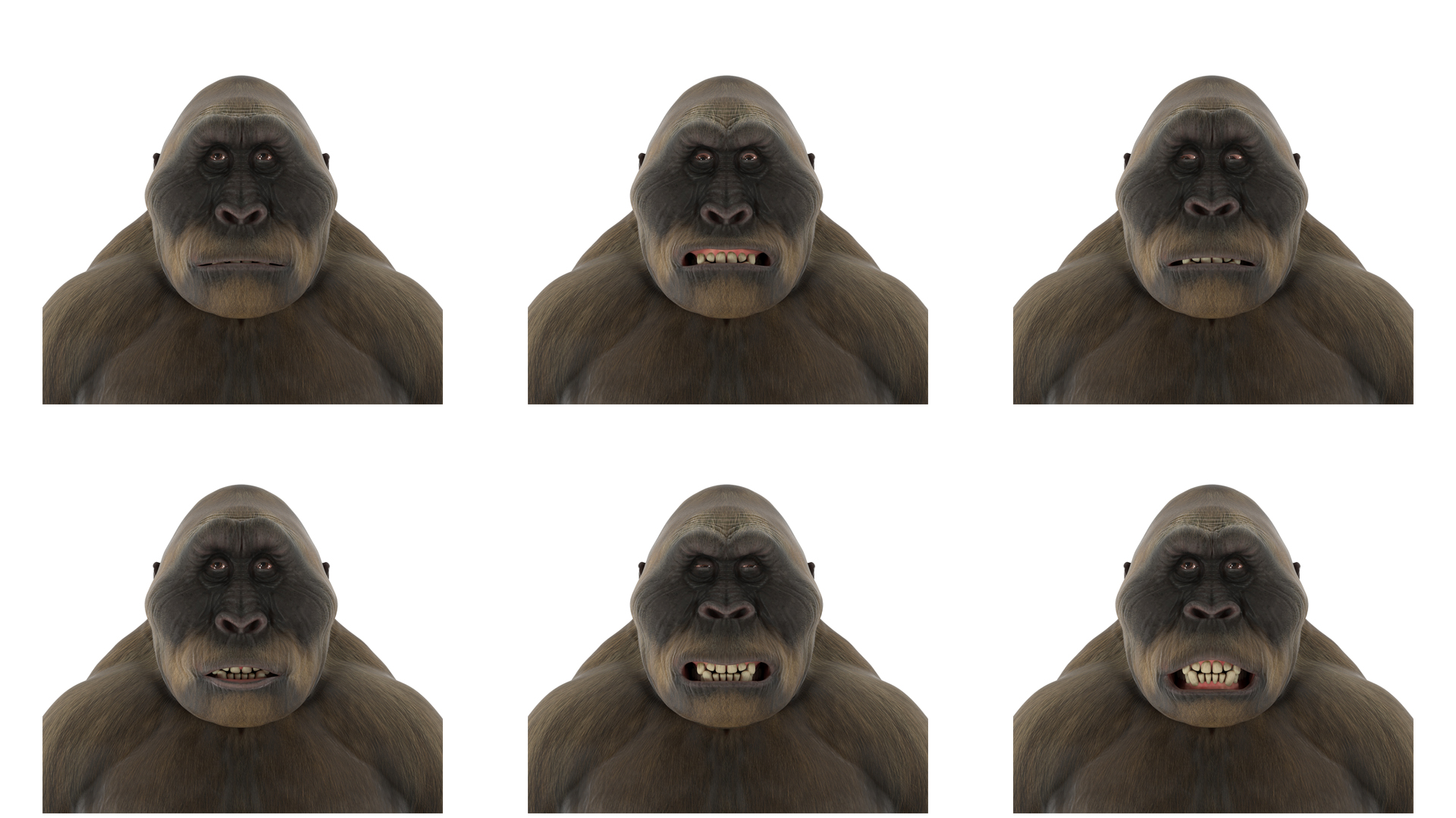 3D model Big Ape Gigantopithecus Rigged