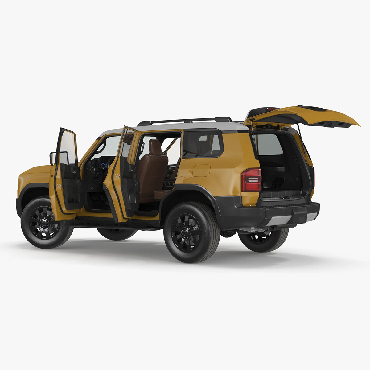 Generic Off-Road SUV Vehicle Rigged for Maya 3D model