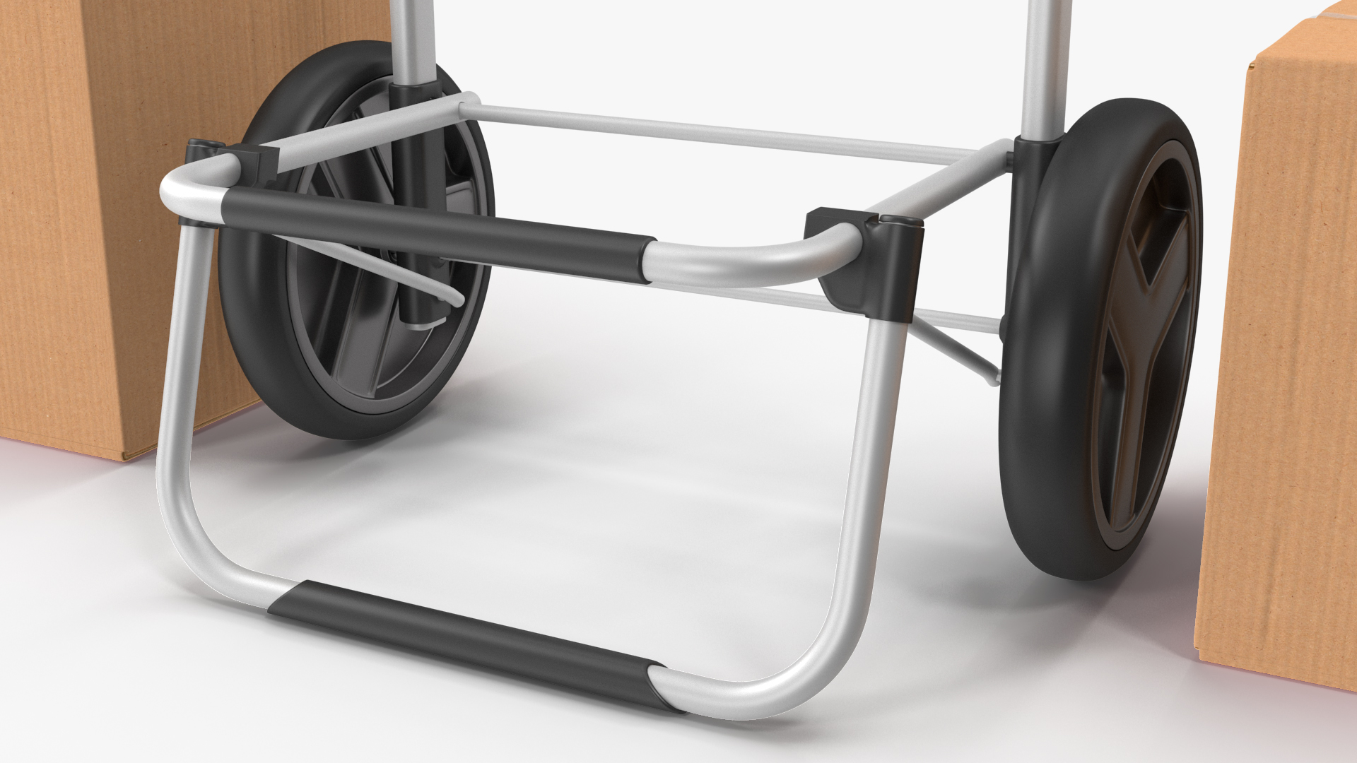 3D Two Wheel Compact Luggage Cart with Boxes