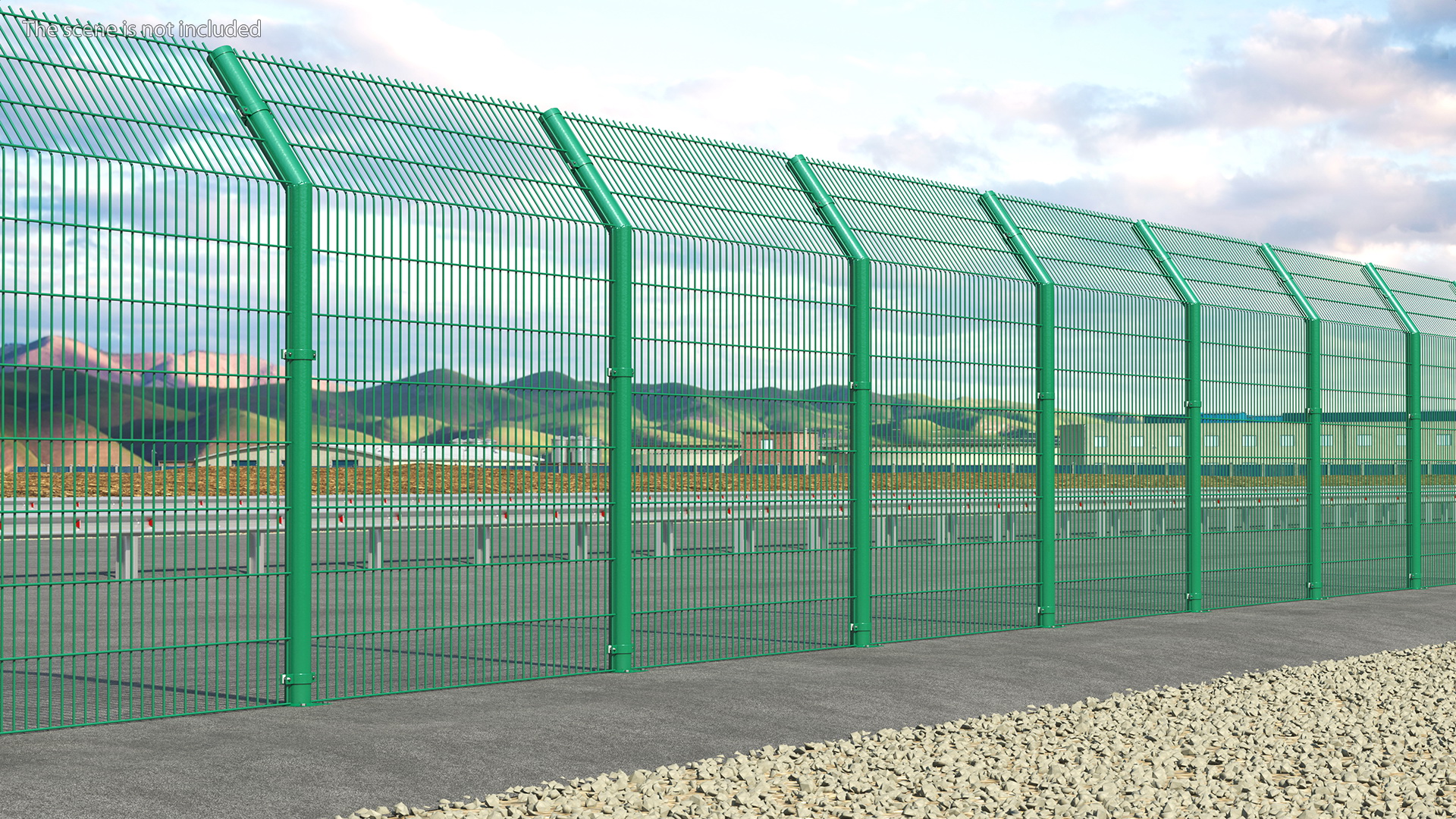 3D Mesh Fence Green