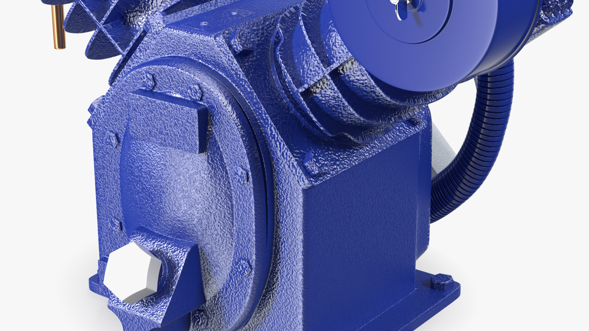 3D Cylinder Air Compressor Pump Blue model