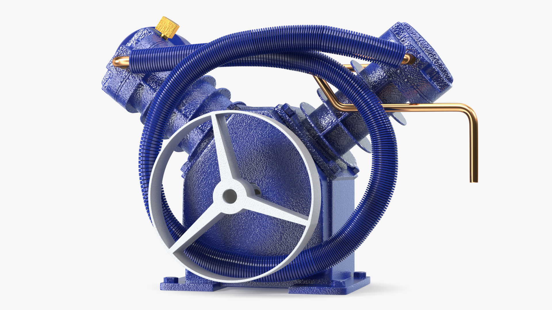 3D Cylinder Air Compressor Pump Blue model
