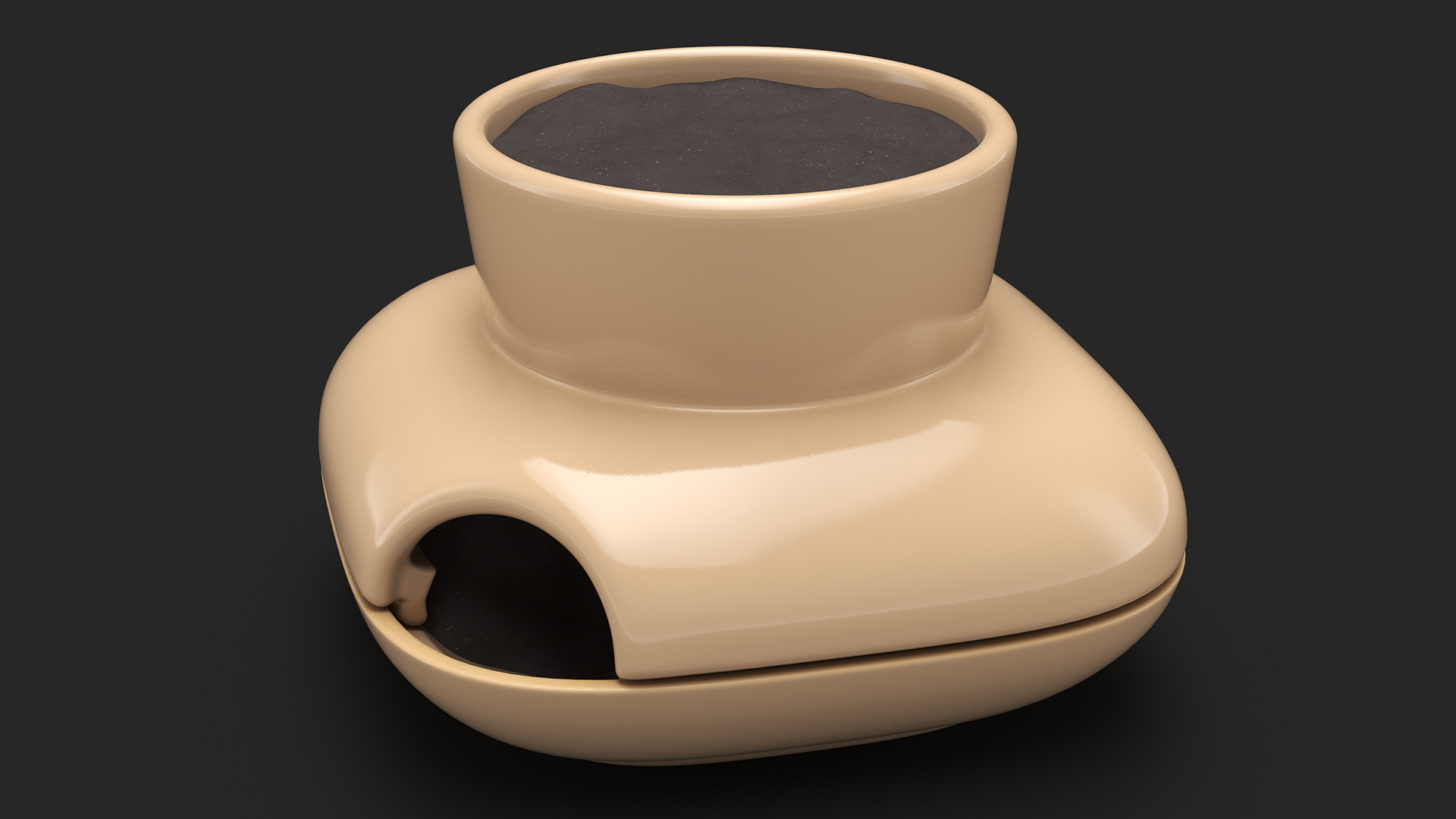 3D model Single Herb Pot Sagaform Beige