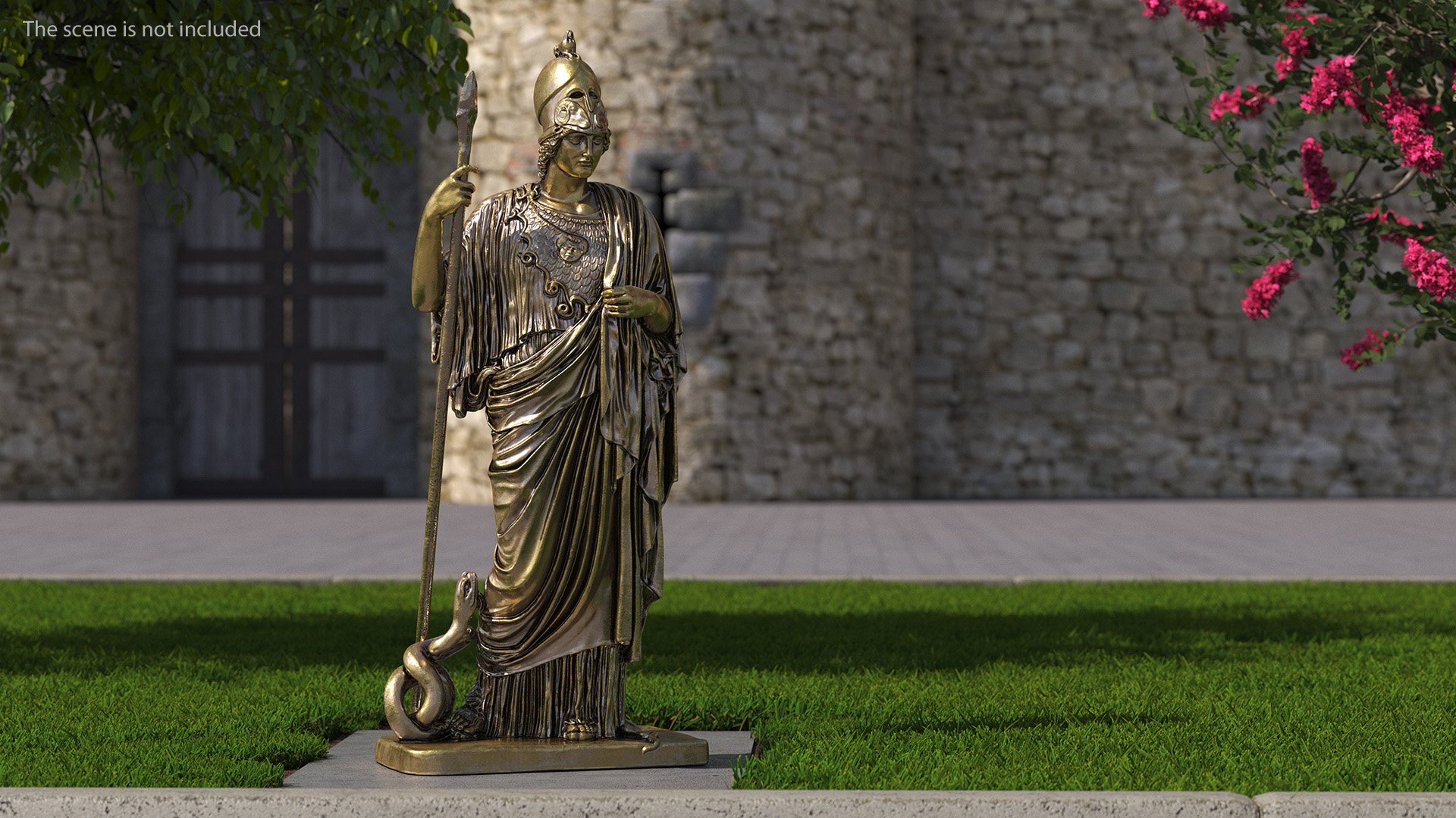 3D Statue Goddess Athena Bronze model
