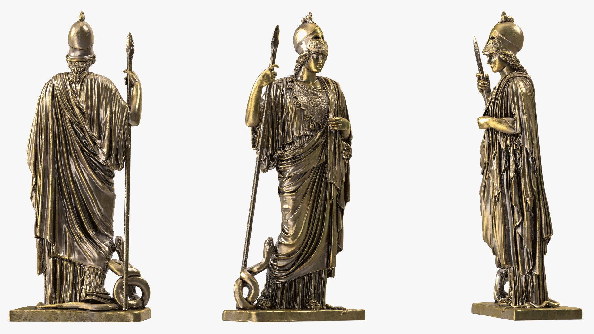 3D Statue Goddess Athena Bronze model