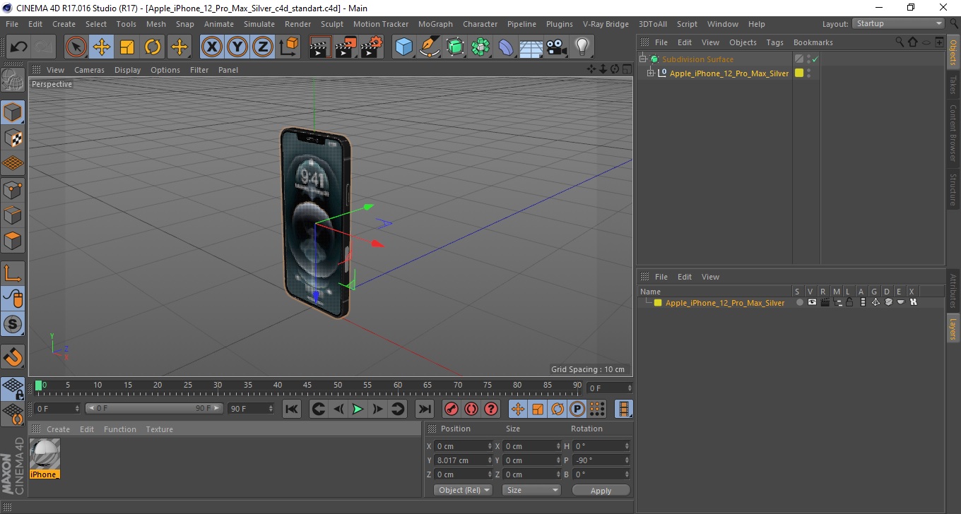 3D model Apple iPhone 12 Pro Max Silver