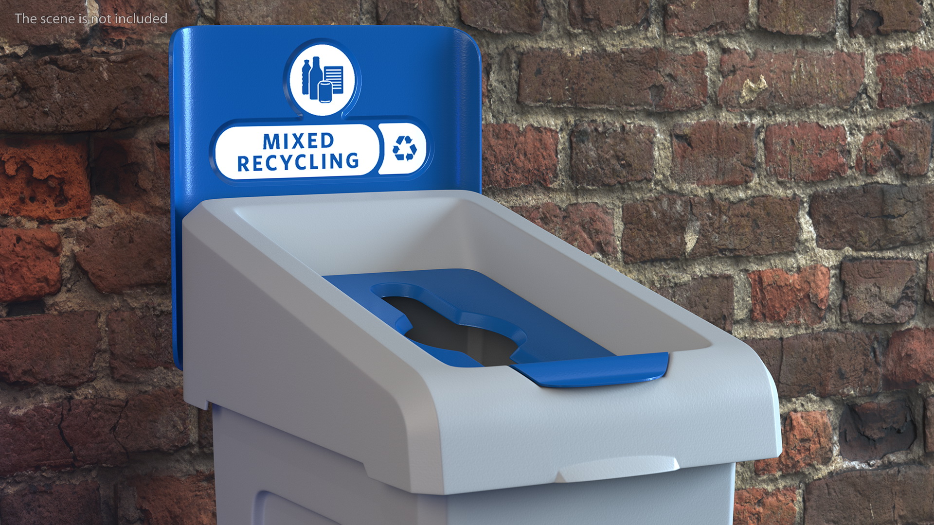 3D model Mixed Recycling Waste Bin