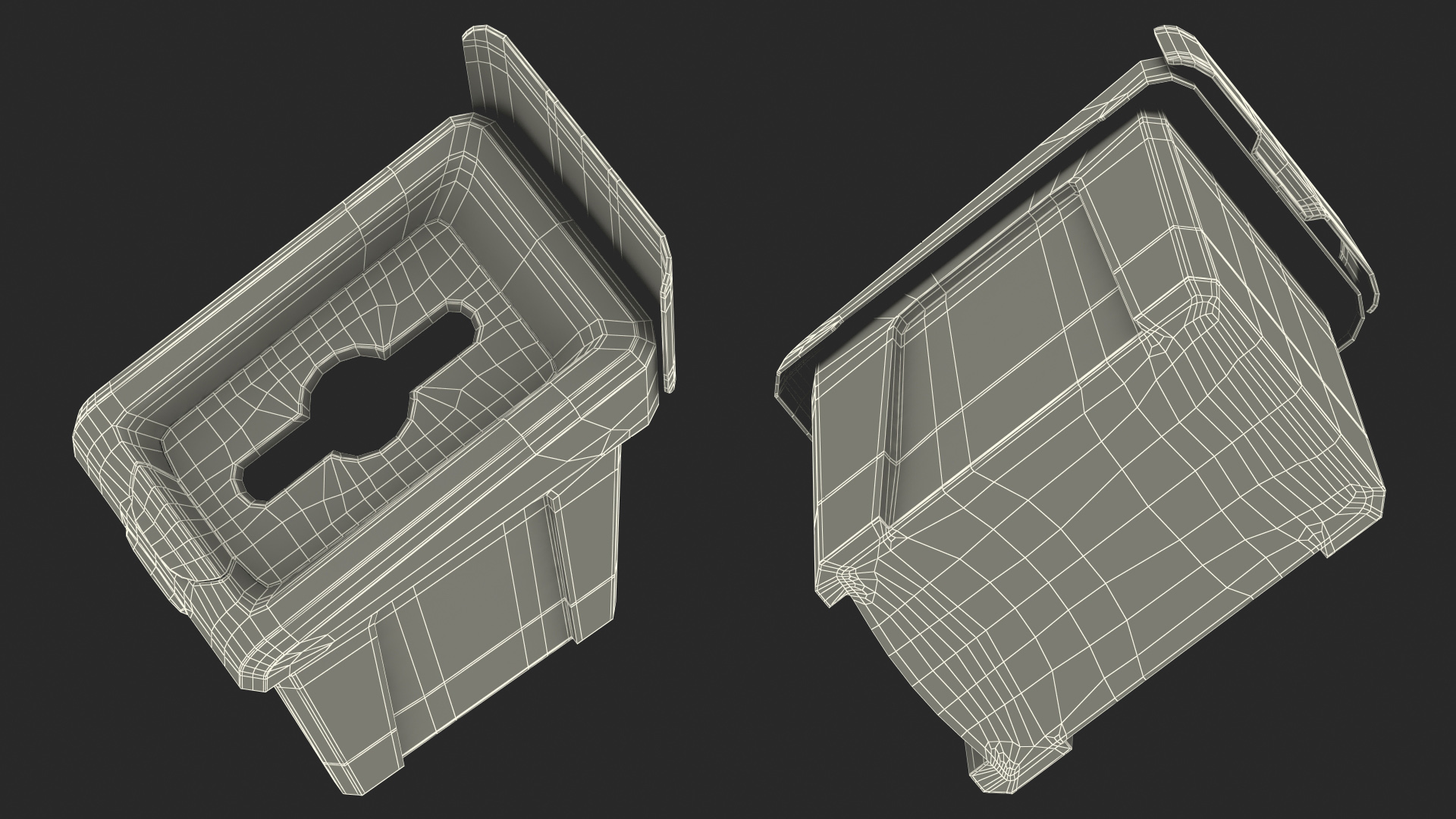 3D model Mixed Recycling Waste Bin