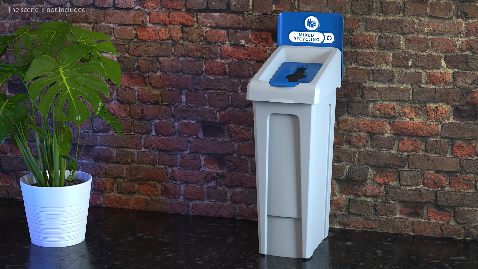 3D model Mixed Recycling Waste Bin