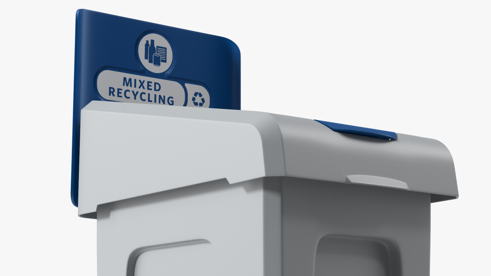 3D model Mixed Recycling Waste Bin