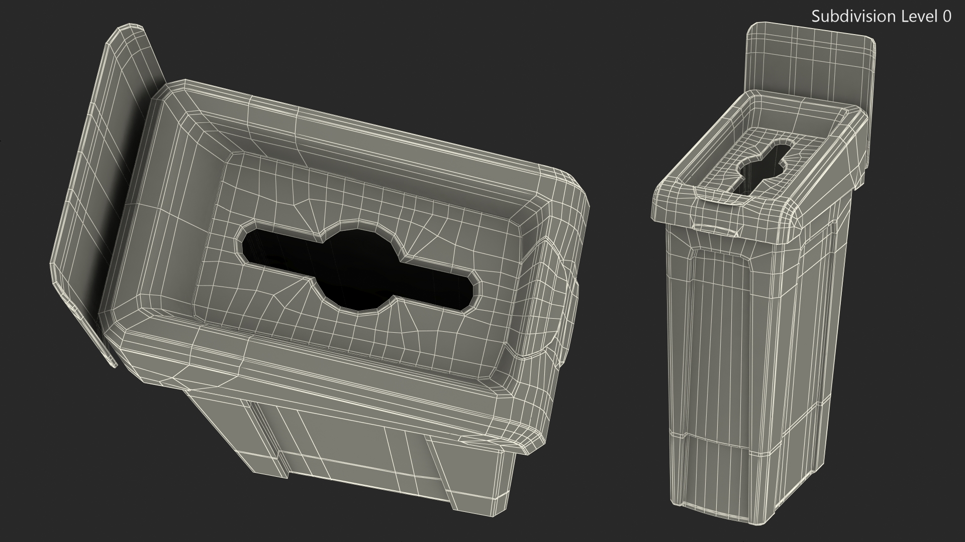 3D model Mixed Recycling Waste Bin