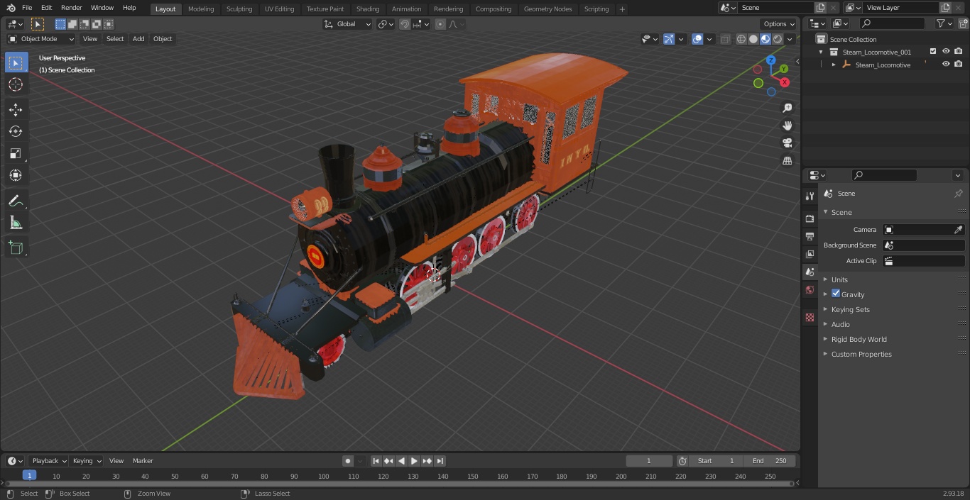 3D Steam Locomotive