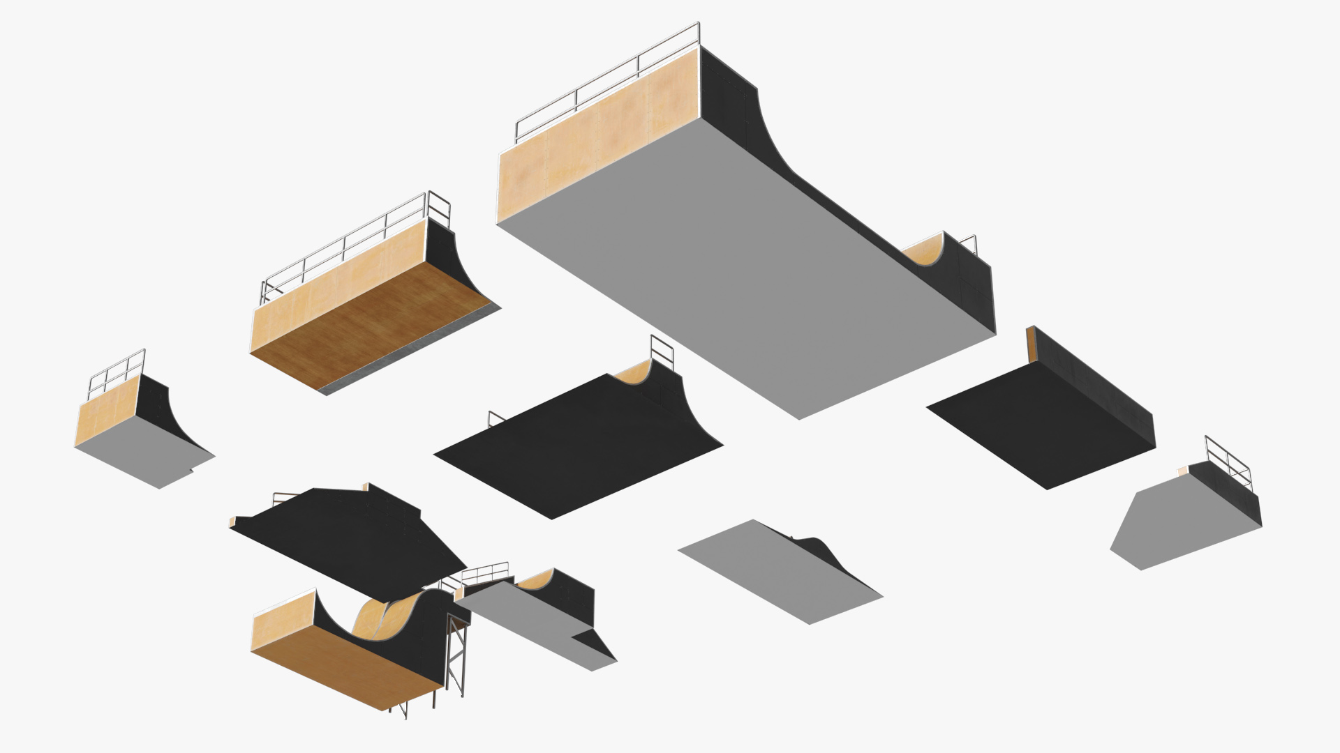 Modular Skatepark Ramp Elements Set - view 4
