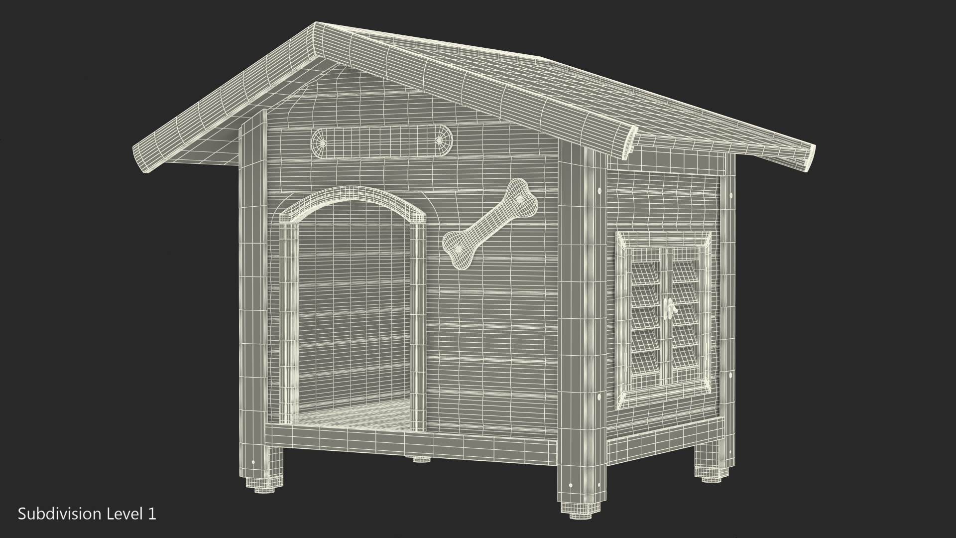 3D Wooden Dog House