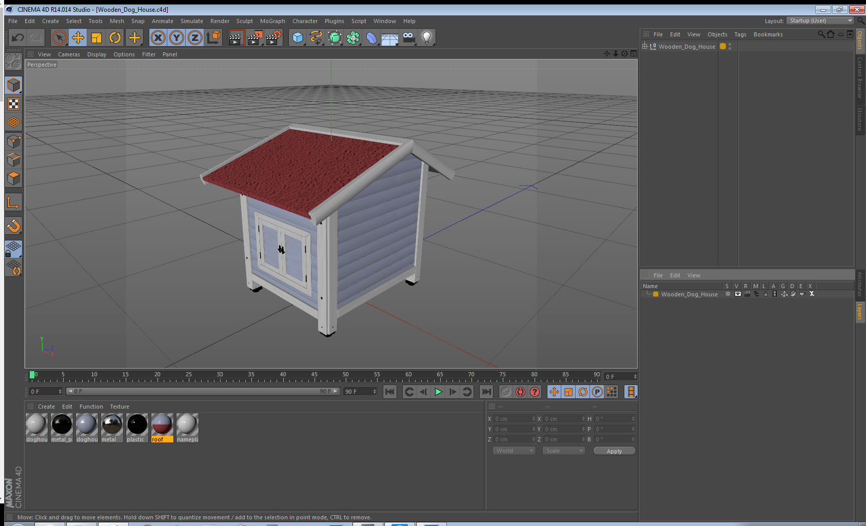3D Wooden Dog House