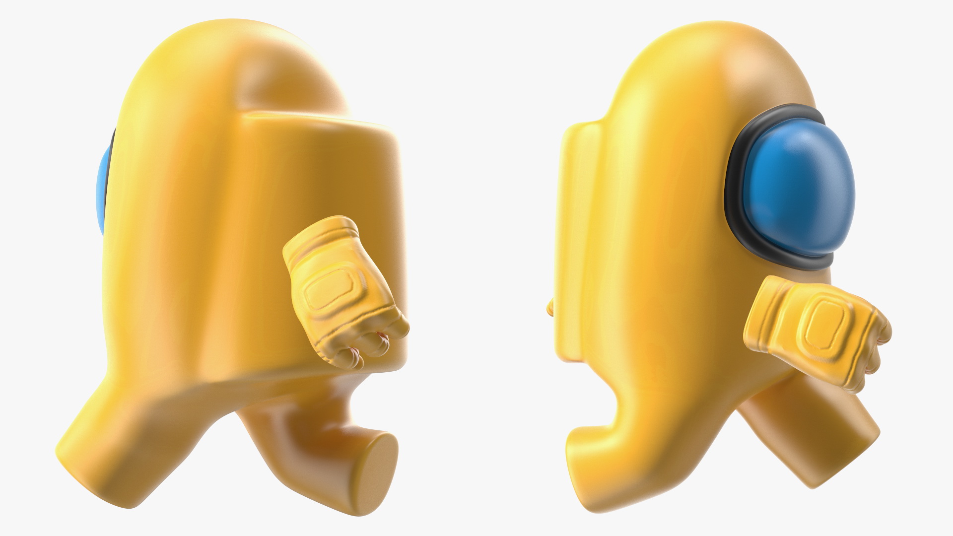3D Running Among Us Character Yellow model