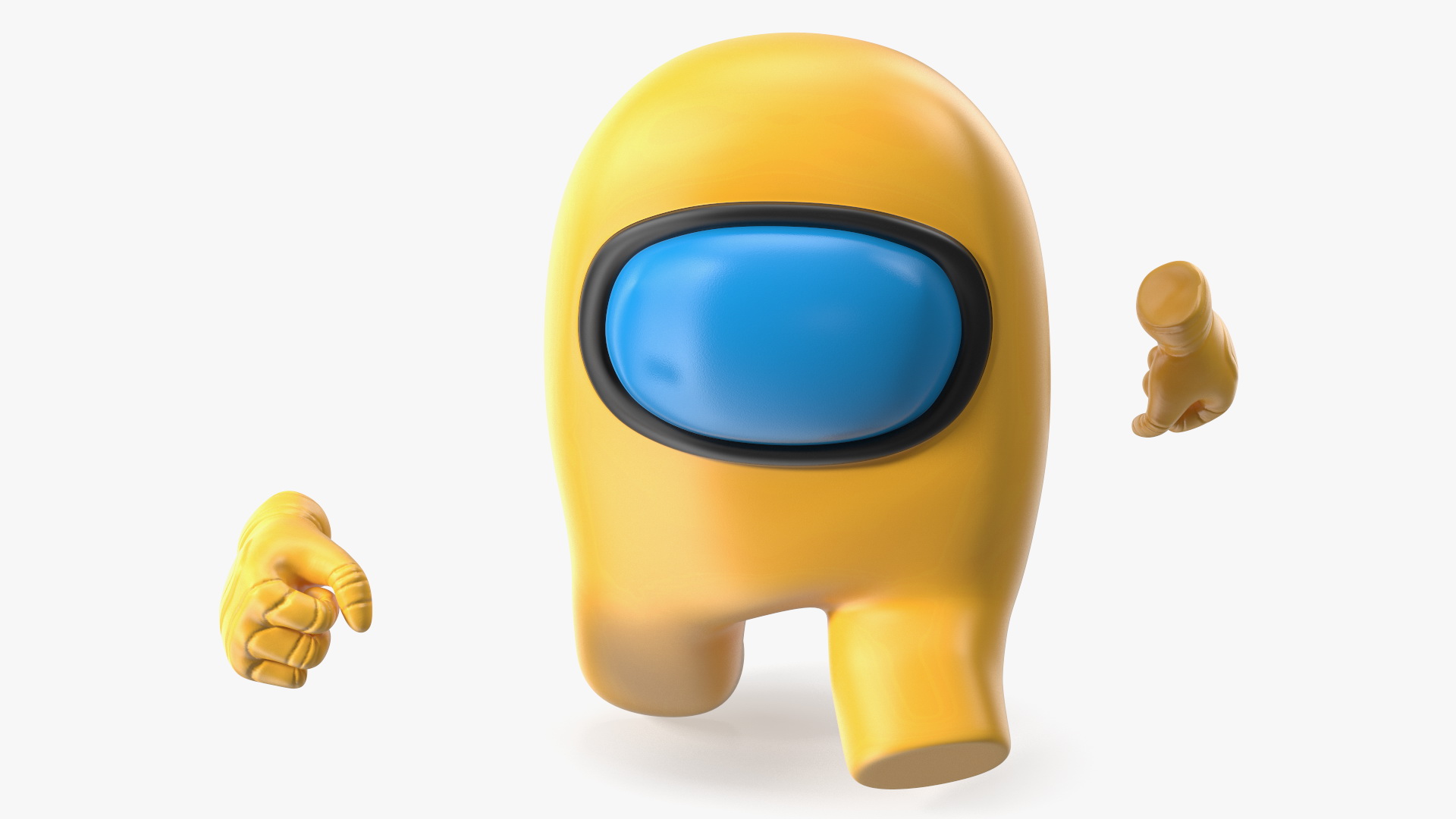 3D Running Among Us Character Yellow model