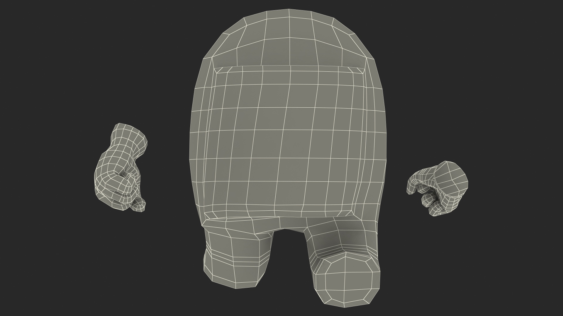 3D Running Among Us Character Yellow model
