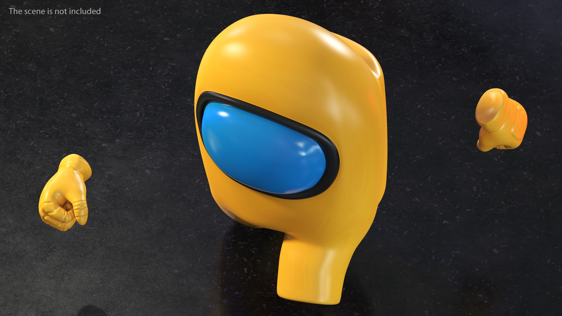 3D Running Among Us Character Yellow model