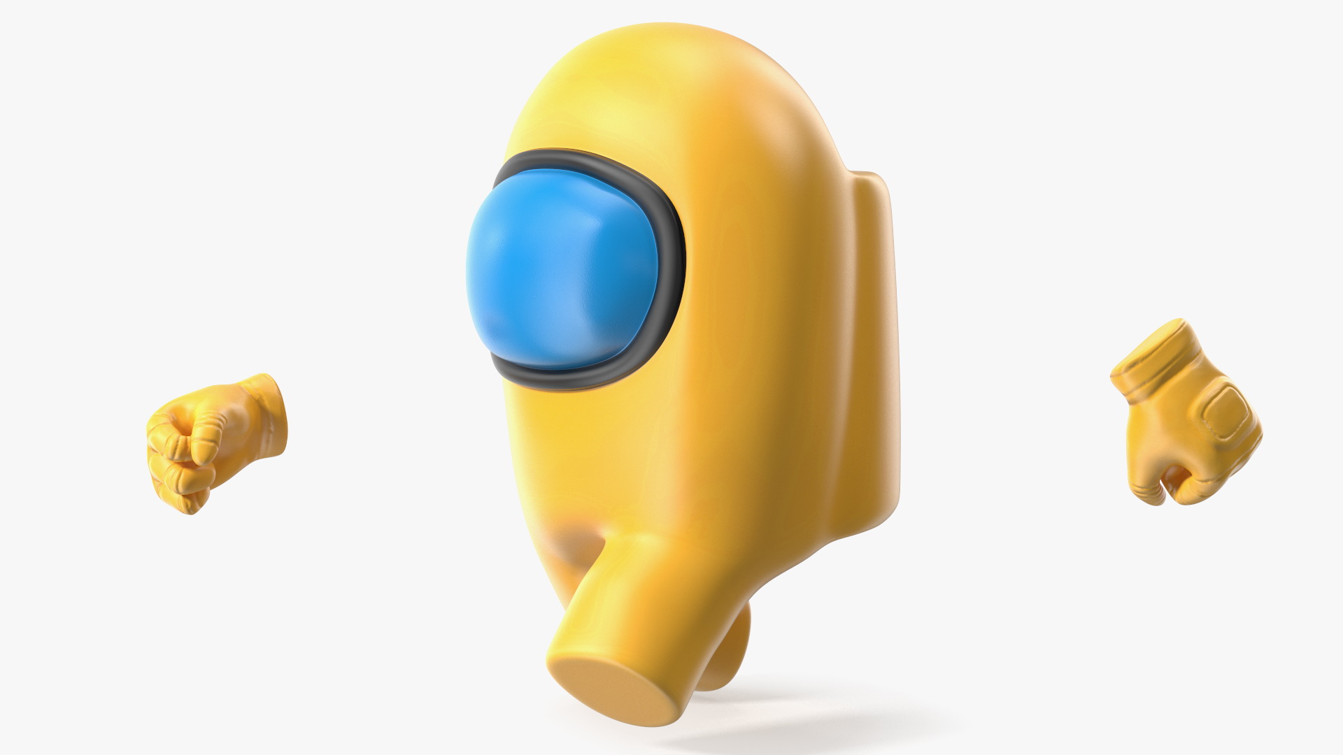 3D Running Among Us Character Yellow model