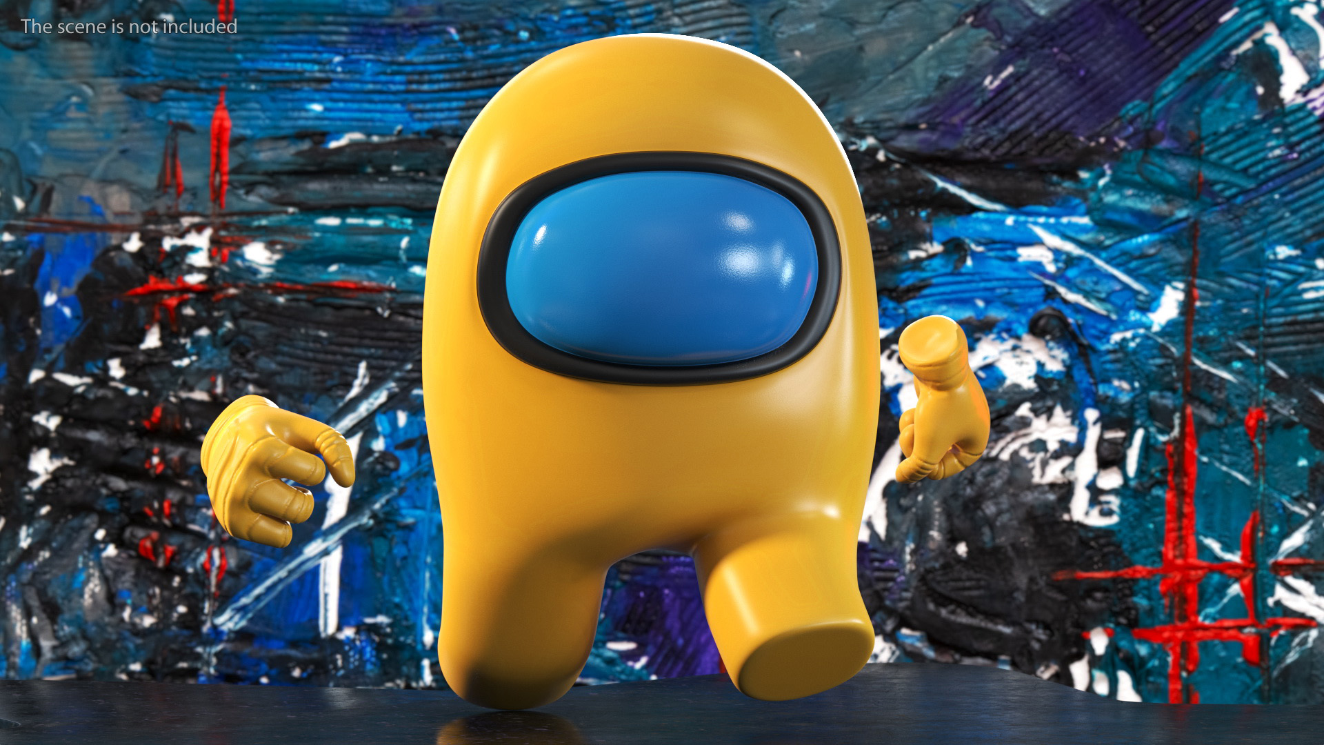 3D Running Among Us Character Yellow model