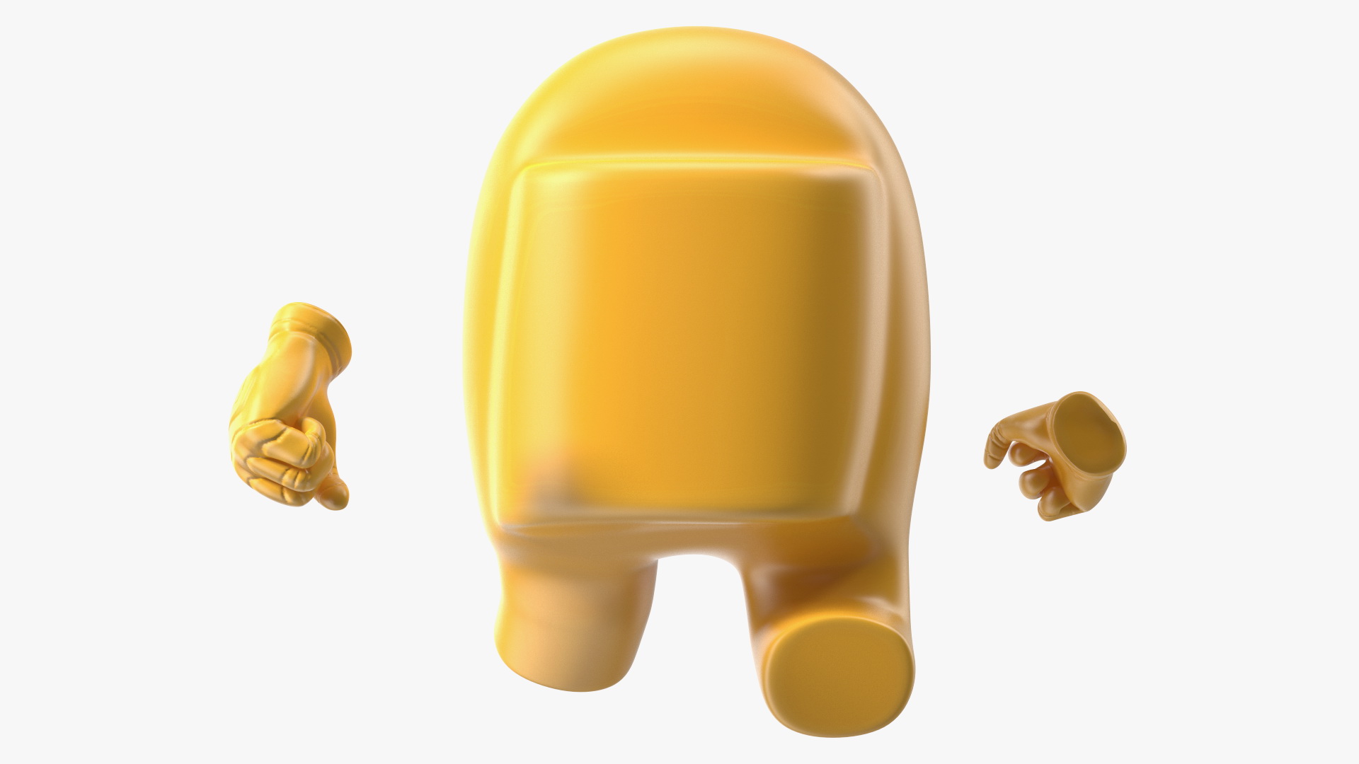 3D Running Among Us Character Yellow model