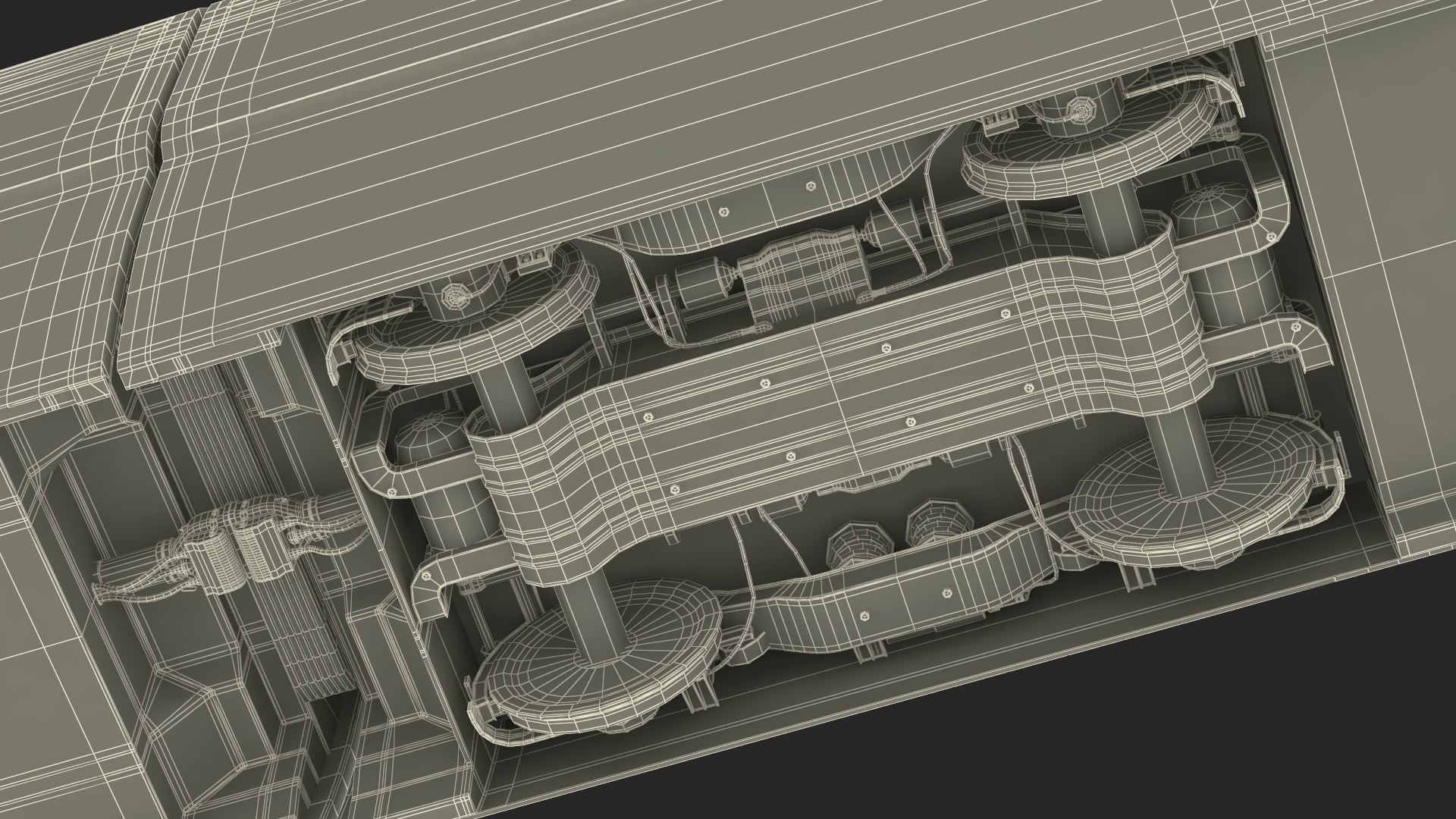 3D Futuristic Passenger Train Silver model
