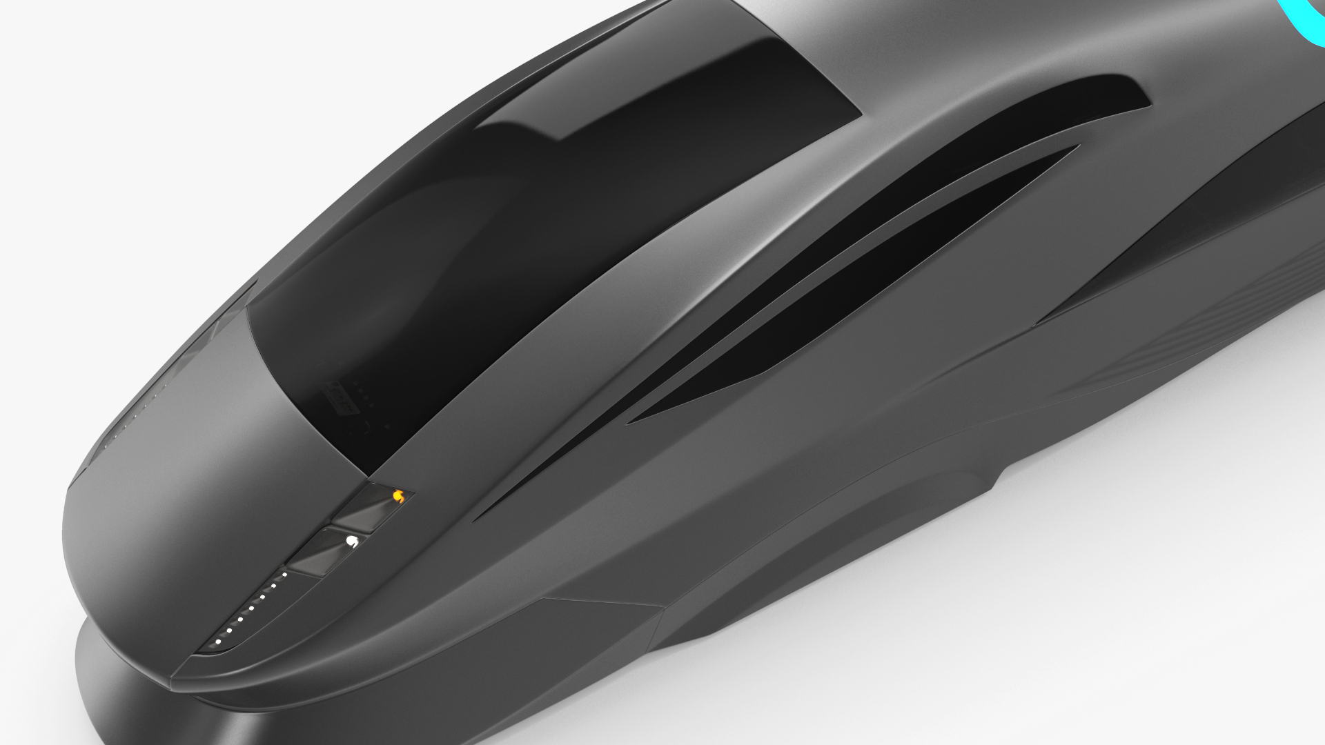 3D Futuristic Passenger Train Silver model