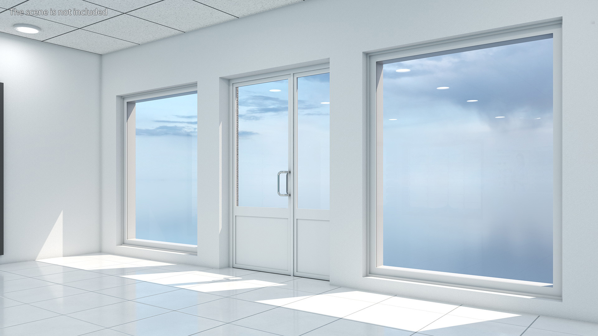 3D model Plastick Door with Window