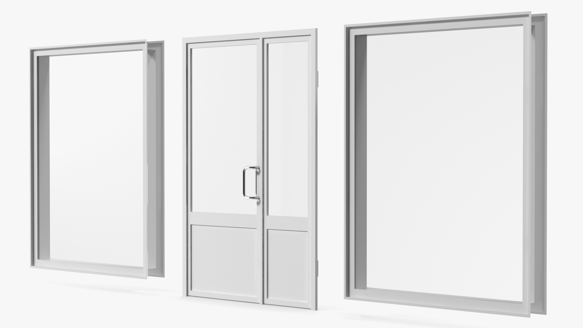 3D model Plastick Door with Window