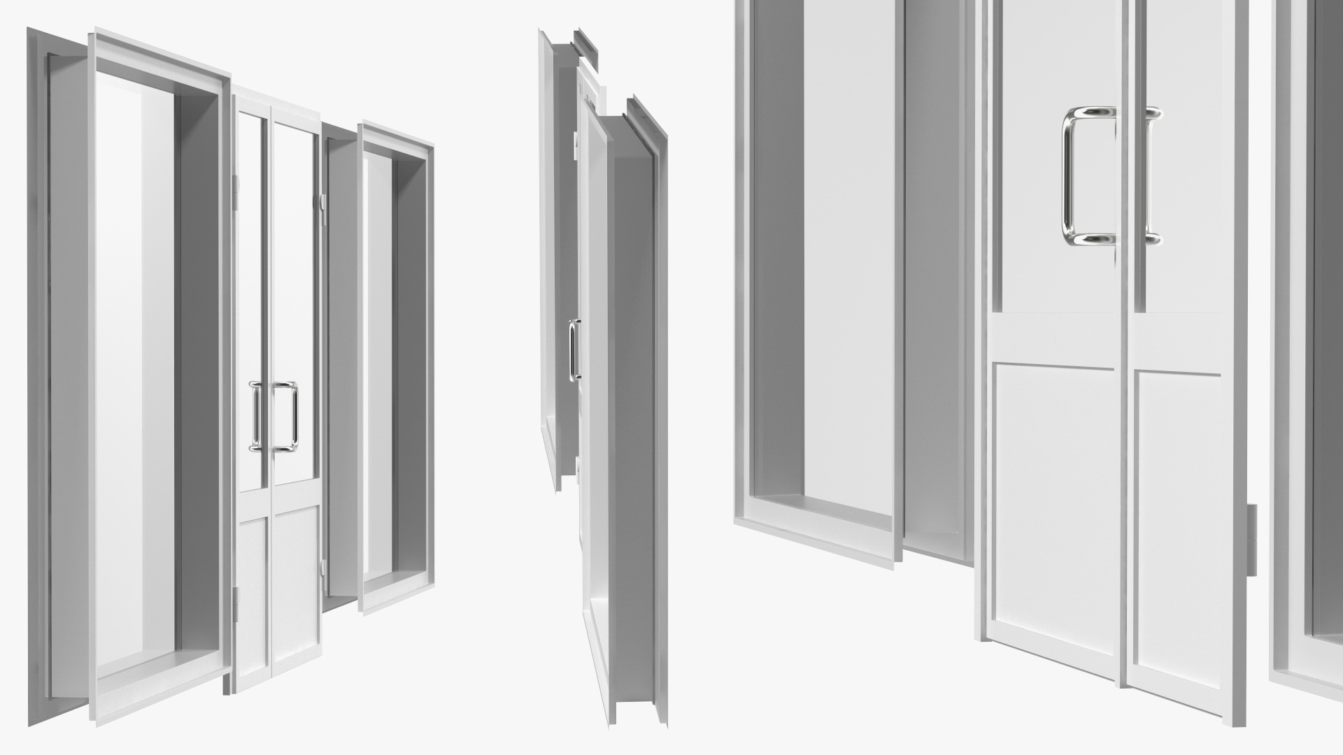 3D model Plastick Door with Window