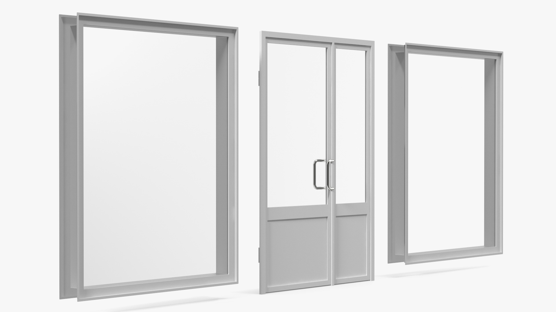 3D model Plastick Door with Window