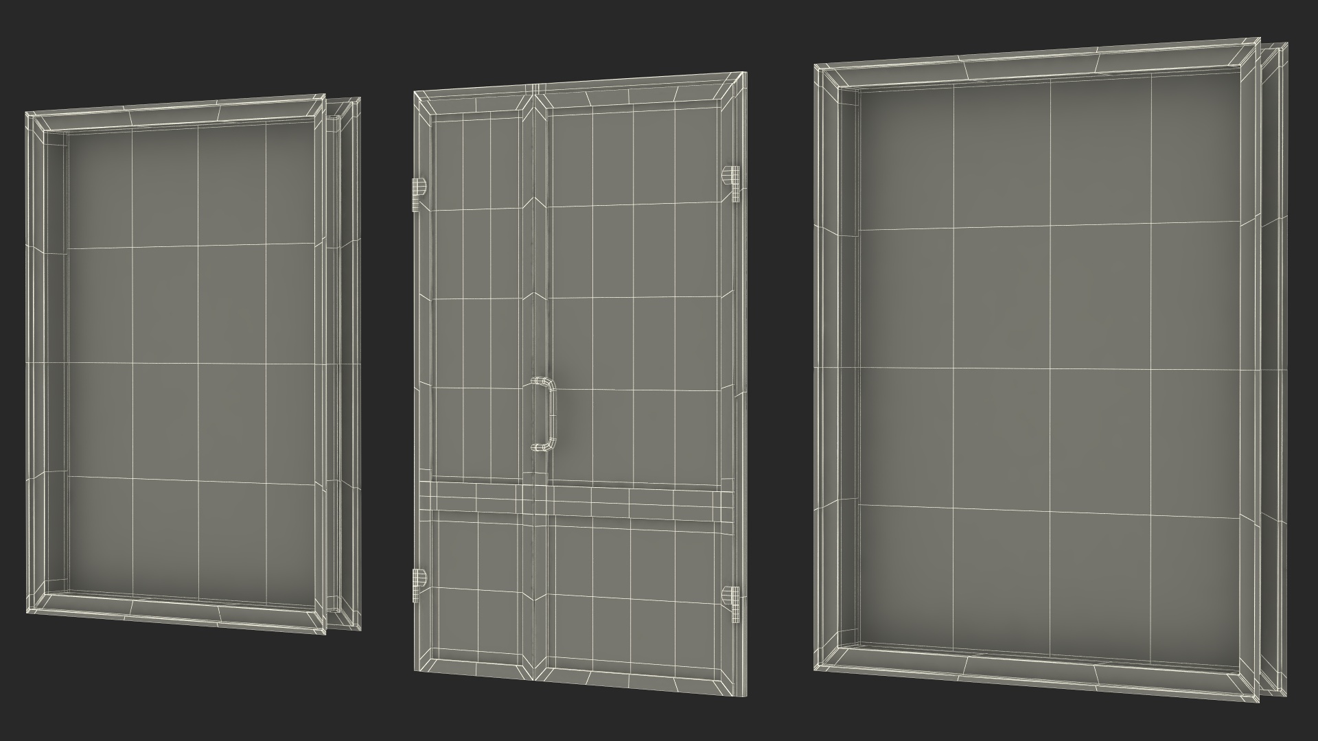 3D model Plastick Door with Window