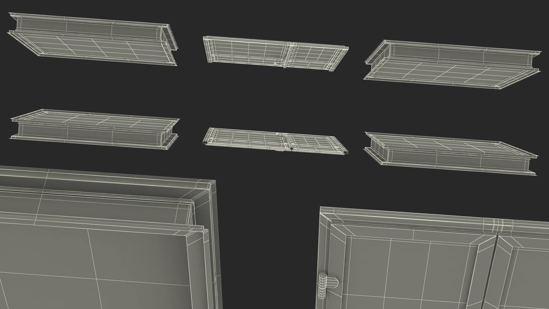 3D model Plastick Door with Window