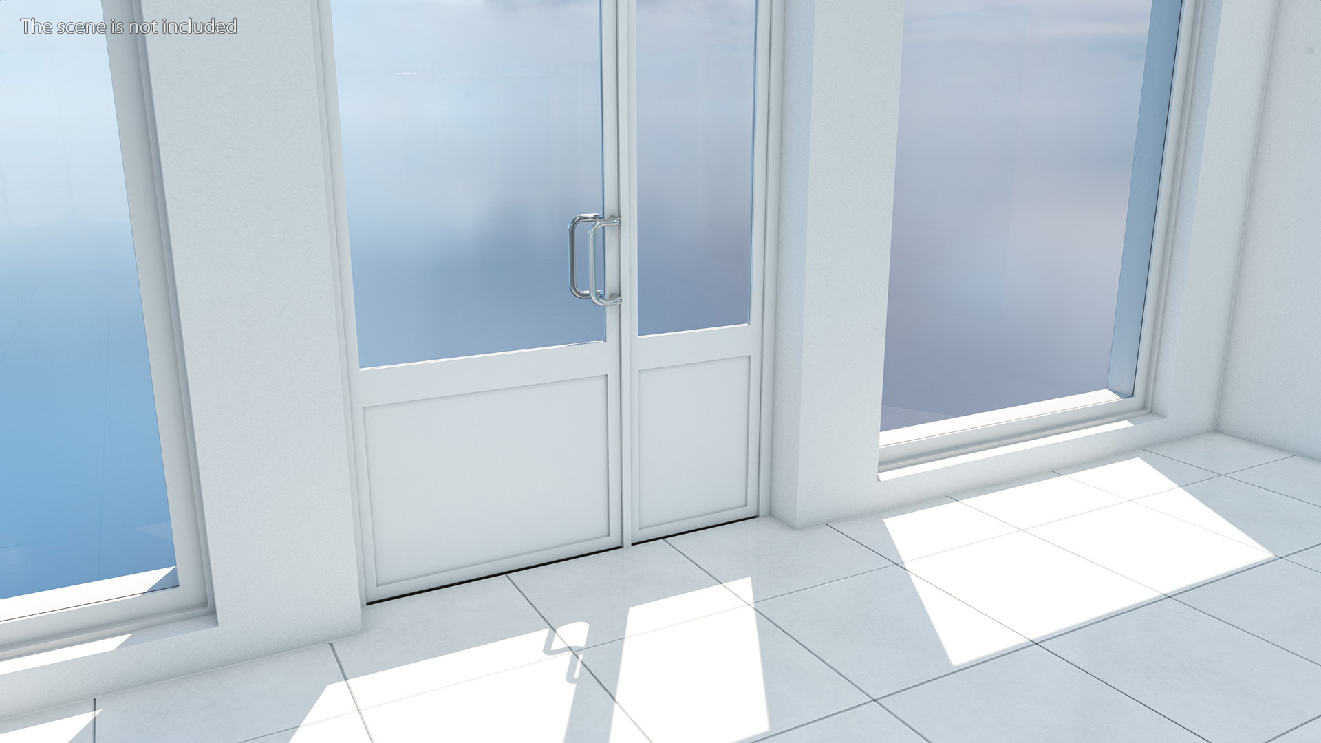 3D model Plastick Door with Window