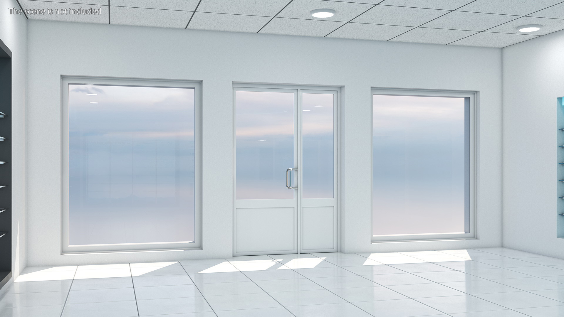 3D model Plastick Door with Window