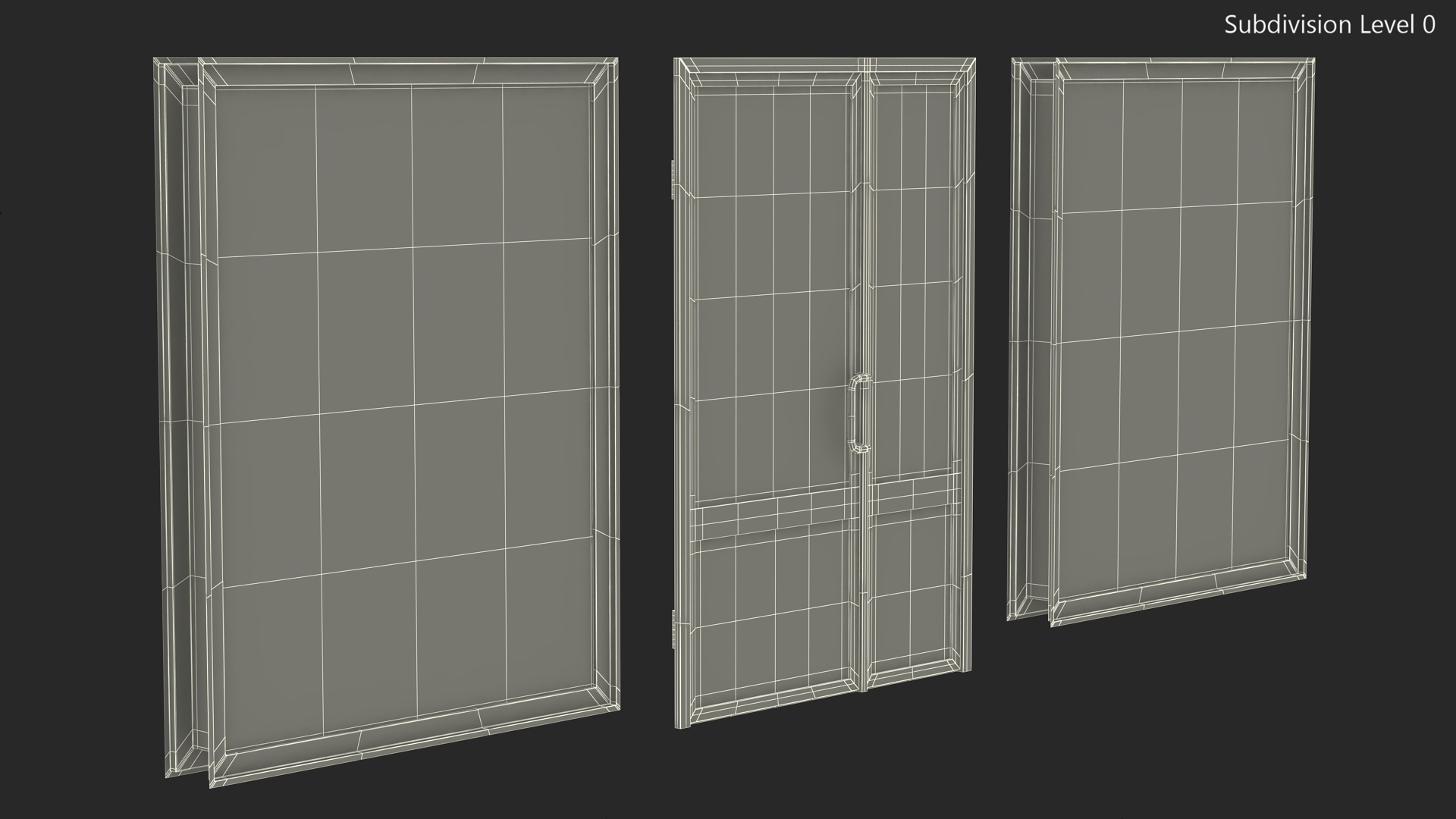 3D model Plastick Door with Window