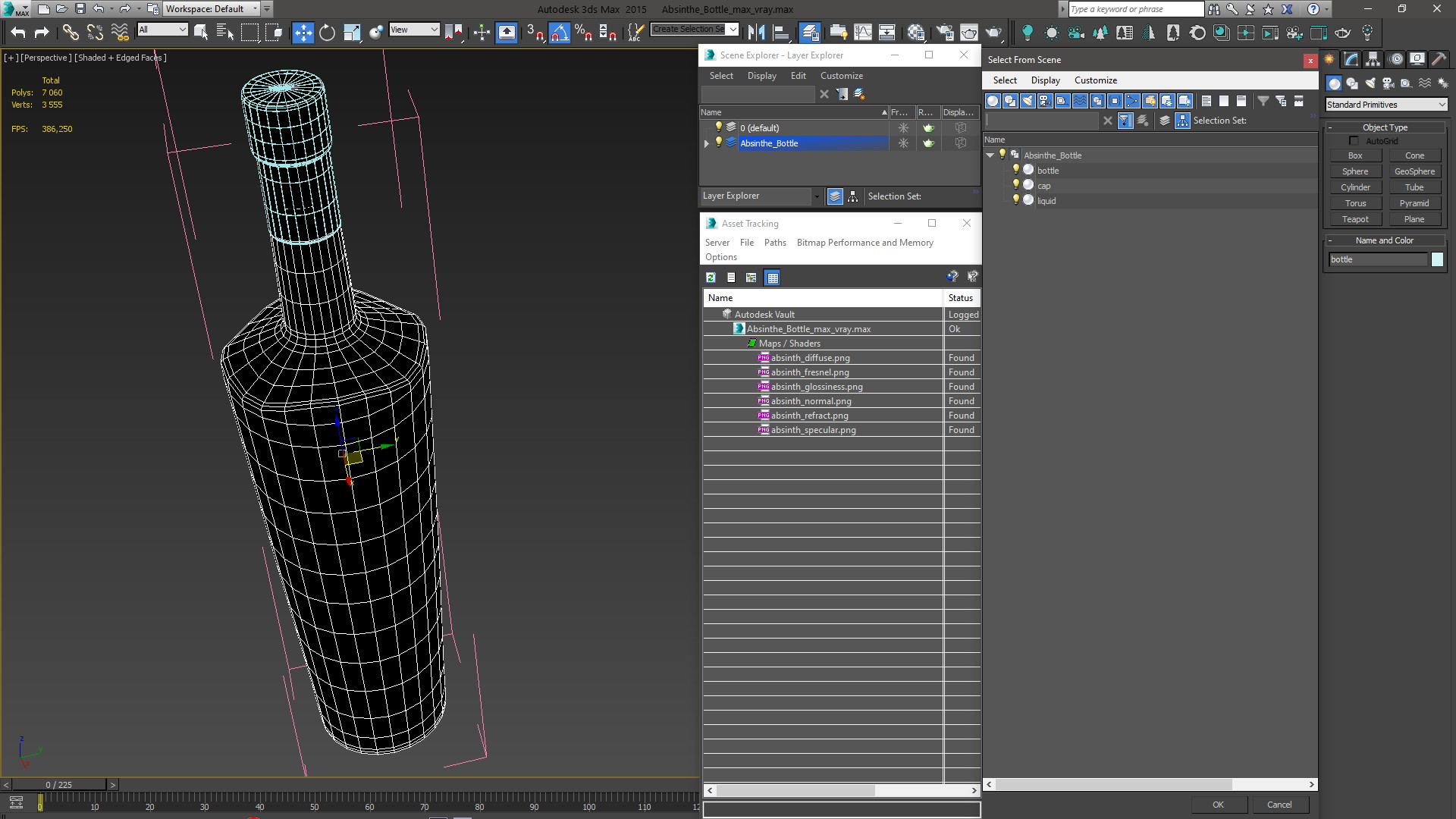 3D model Absinthe Bottle
