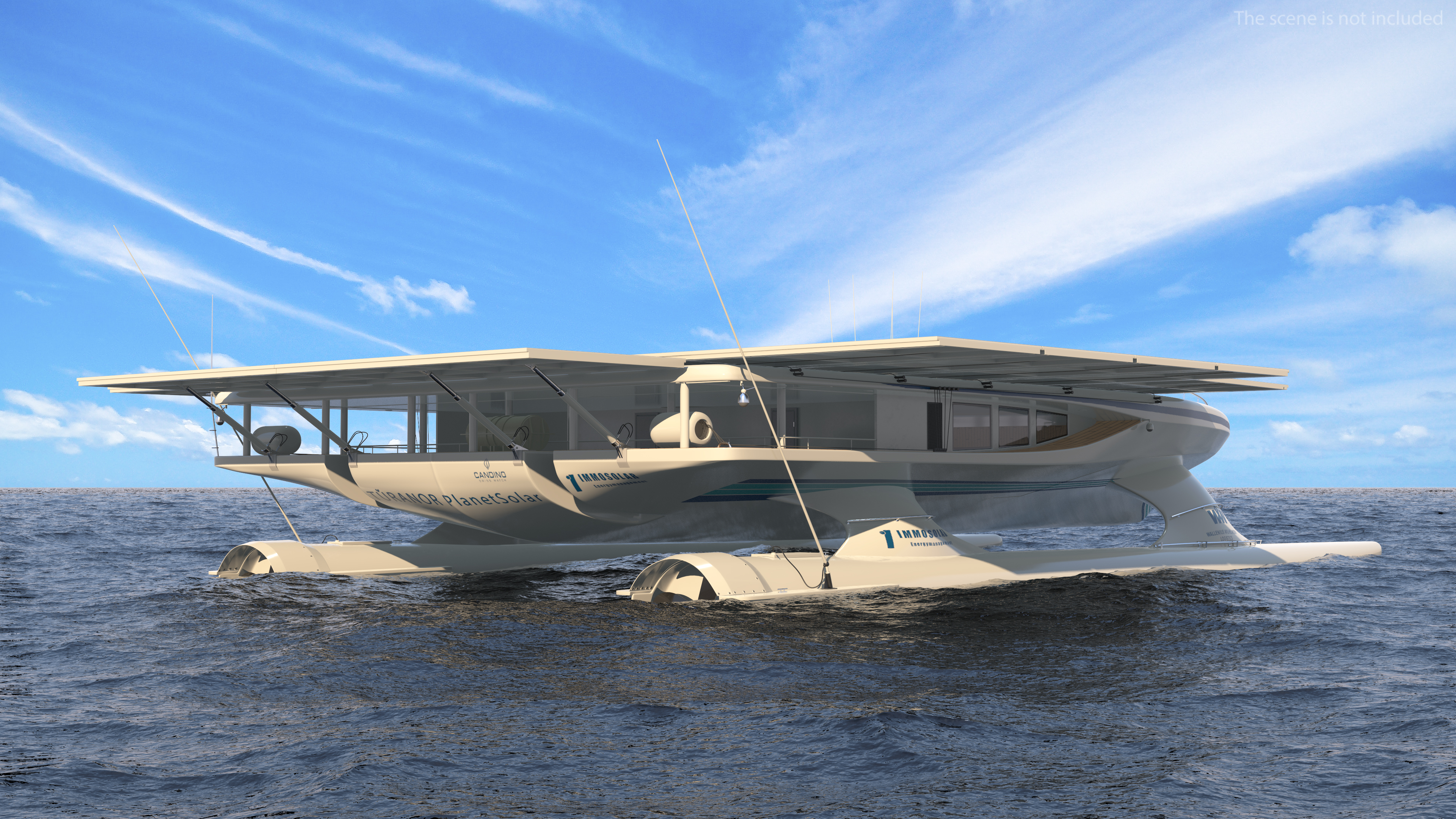 3D Electric Boat PlanetSolar Simple Interior