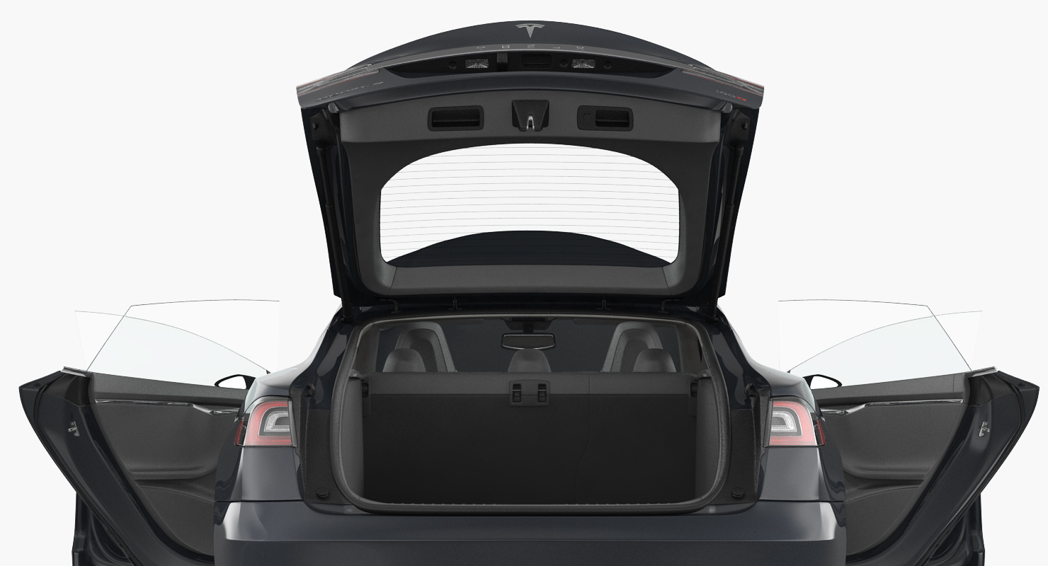 3D model Tesla Model S 100D 2017 Rigged