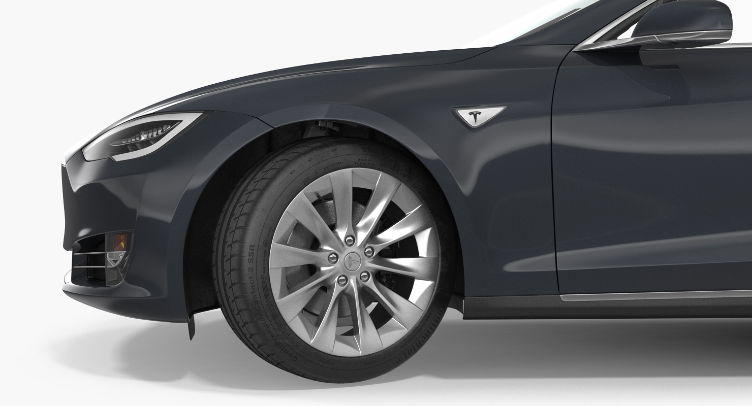 3D model Tesla Model S 100D 2017 Rigged