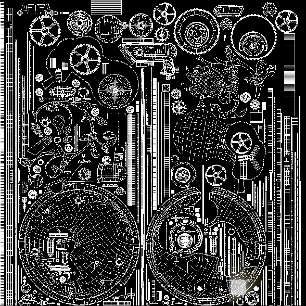 Antique Pocket Watch Movement New Rigged for Cinema 4D 3D model
