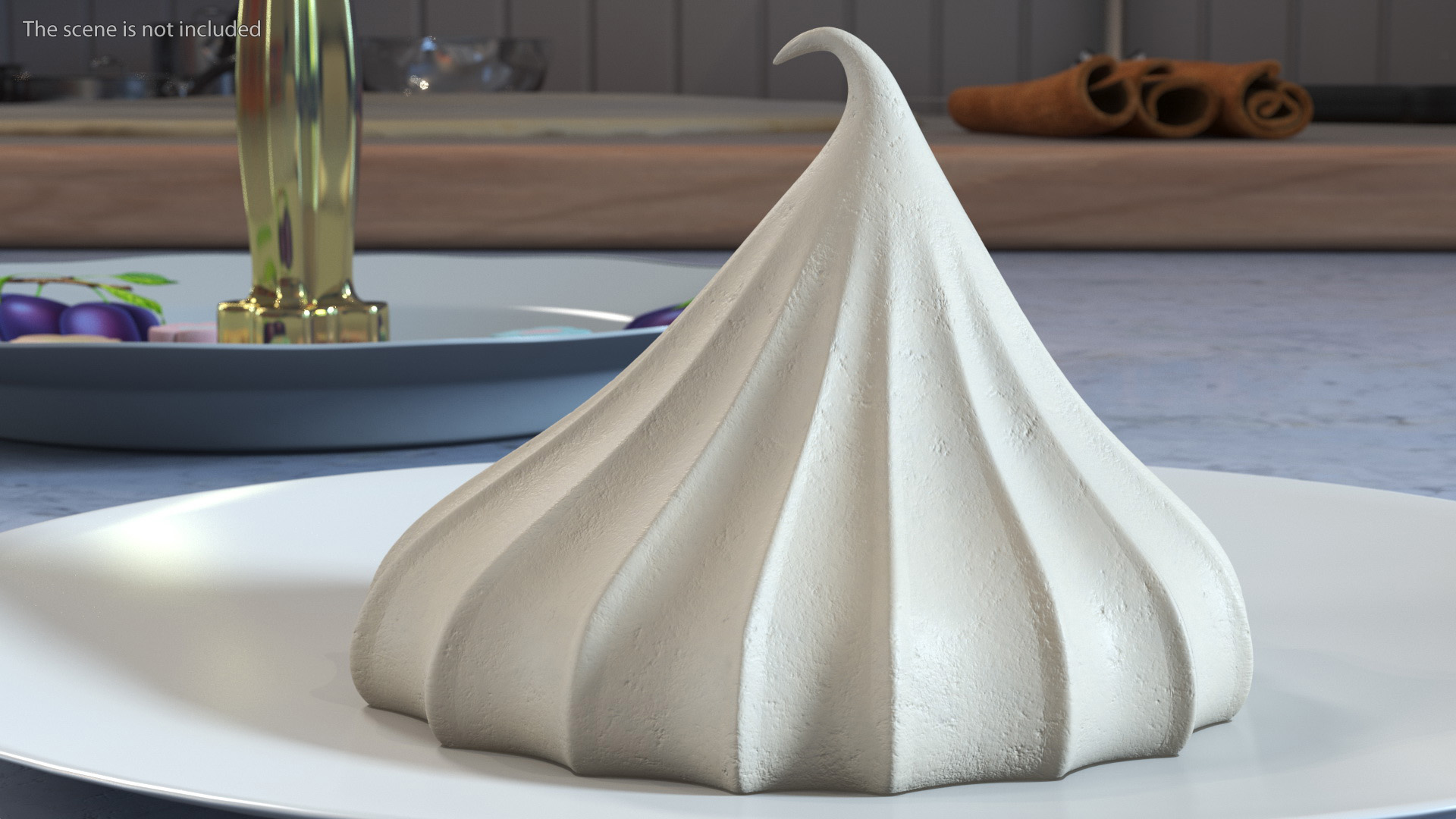3D Caramel Mini Meringue Cookie model