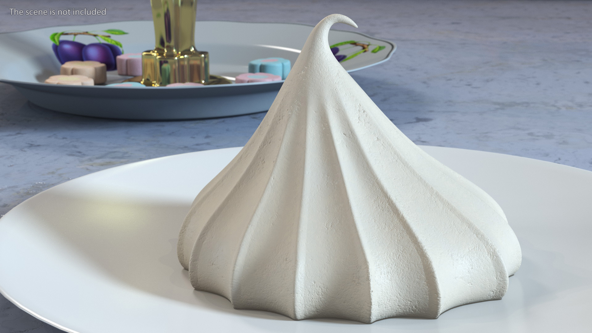 3D Caramel Mini Meringue Cookie model