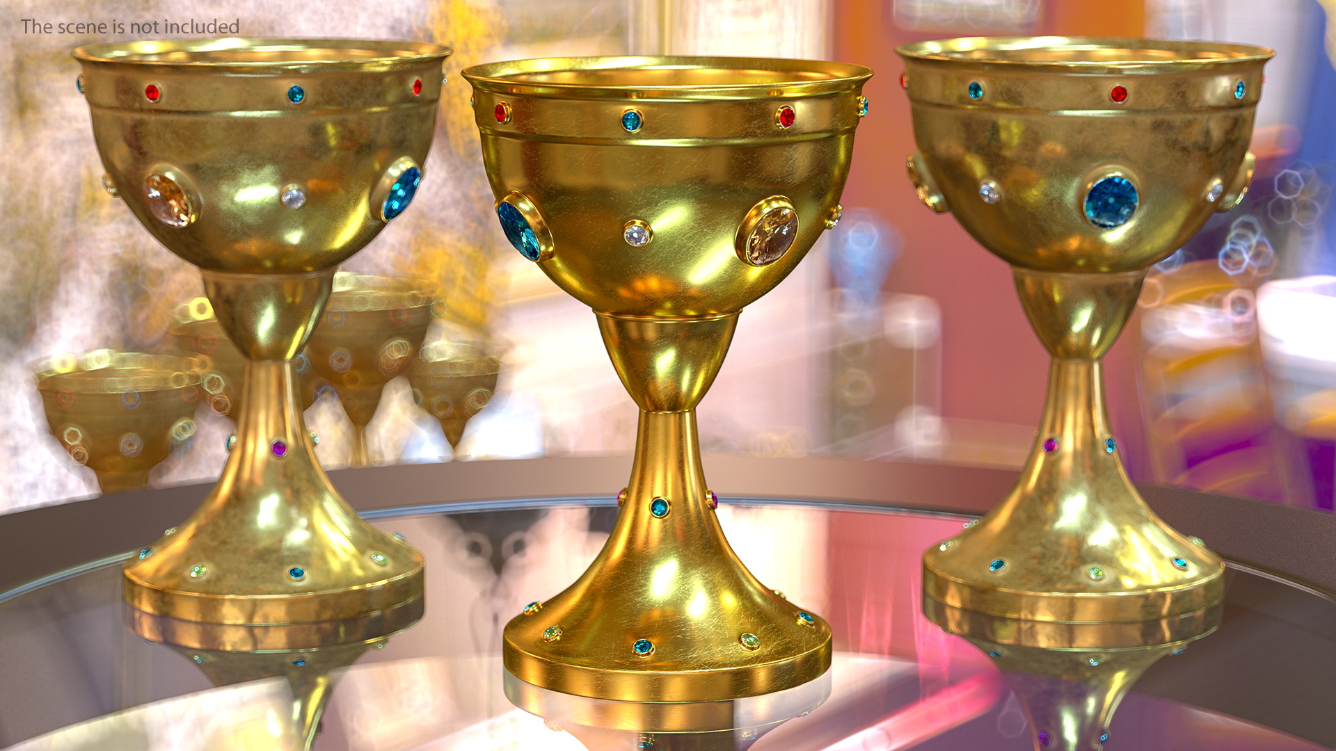 3D model Medieval Jeweled Gold Cup