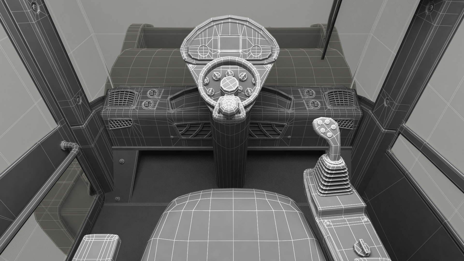 Heavyweight Single Drum Compactor Clean 3D model