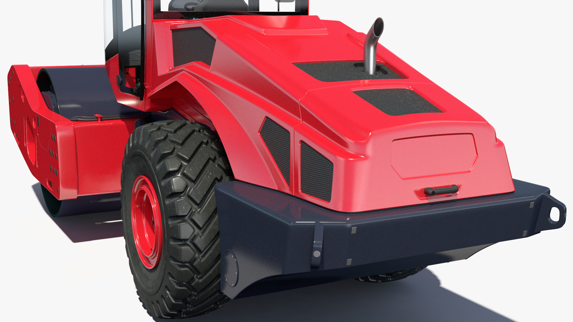 Heavyweight Single Drum Compactor Clean 3D model