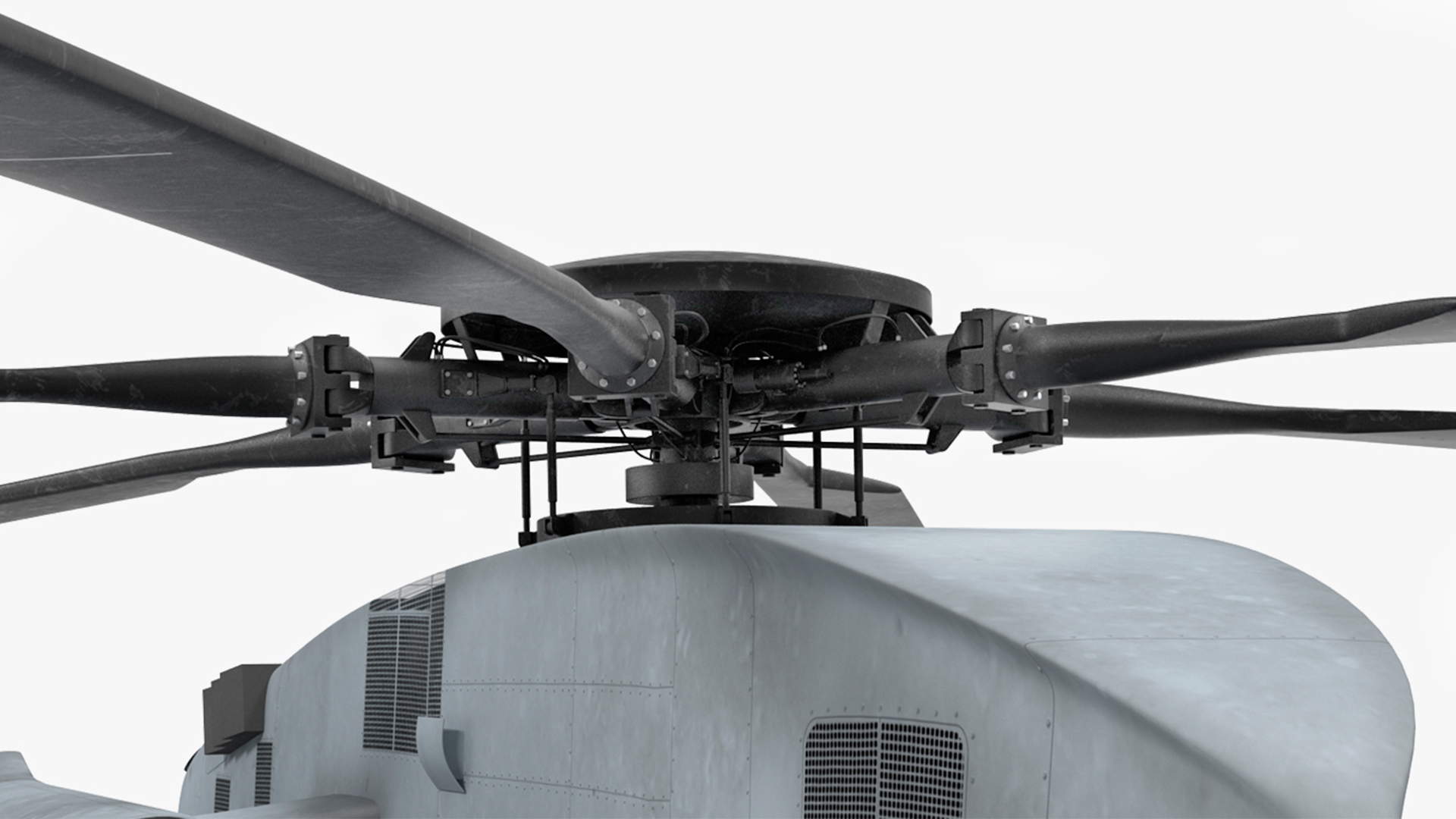 3D Amphibious Transport Dock with Sikorsky MH 53 Pave Low Rigged