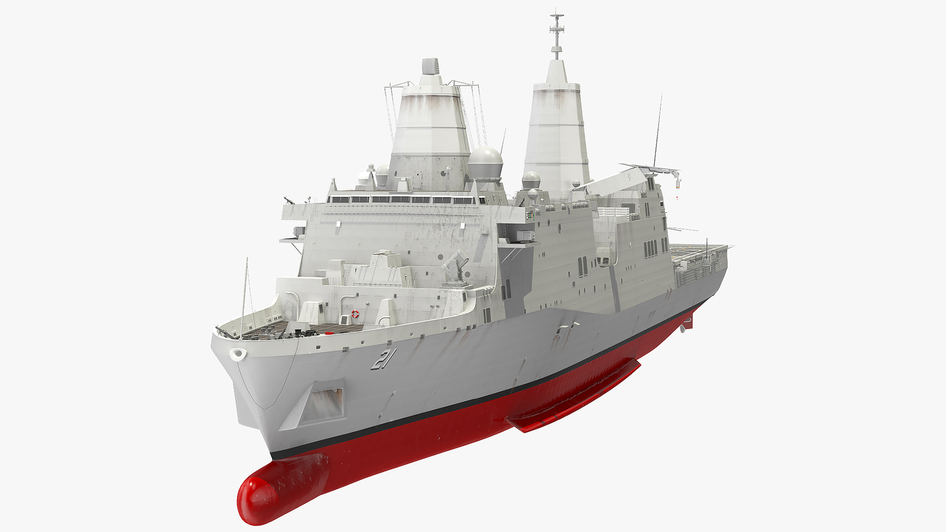 3D Amphibious Transport Dock with Sikorsky MH 53 Pave Low Rigged