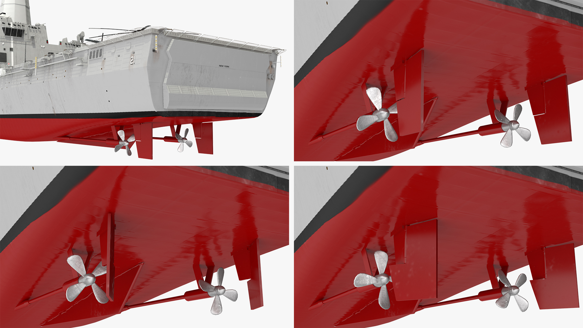 3D Amphibious Transport Dock with Sikorsky MH 53 Pave Low Rigged